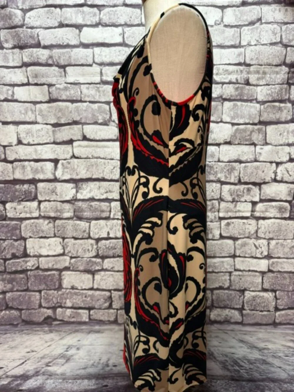 Evan Picone Sleeveless Drapped Neck Dress Size 12